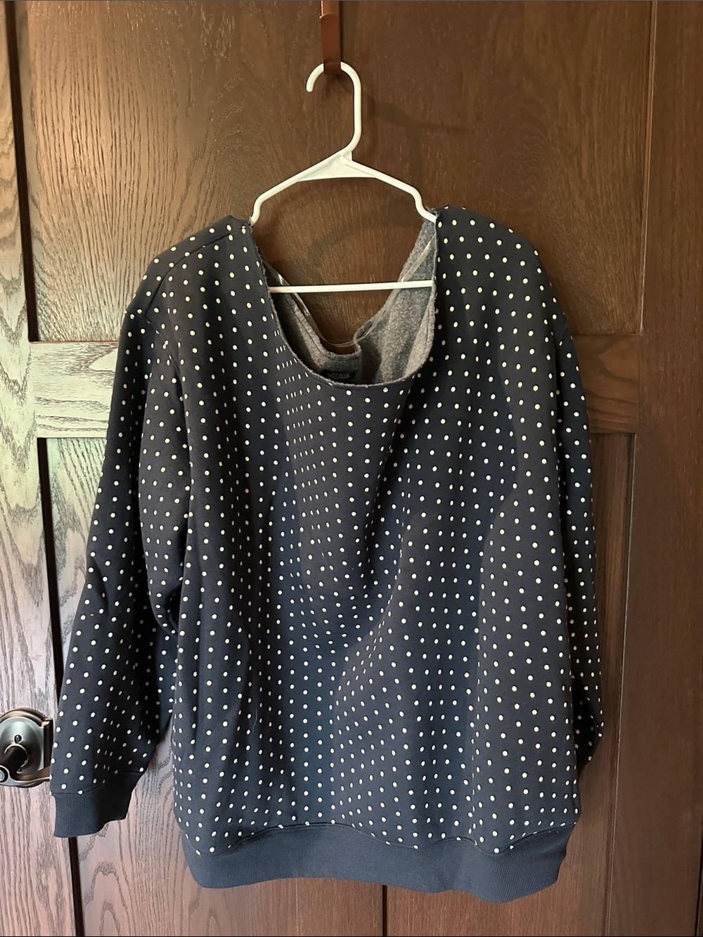 wild fable Navy Polka Dot Pullover Sweatshirt